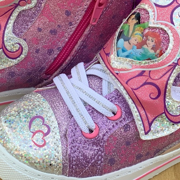 Disney Princess Toddler Ribbon High-Top Sneakers - Picture 10 of 12